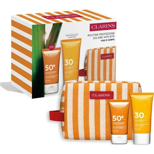 CLARINS ROUTINE PROTEZIONE SOLARE ANTI ETÀ